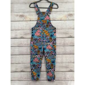 Britto x San Diego Zoo Animal Print Overalls Youth Large Blue Wildlife Alliance